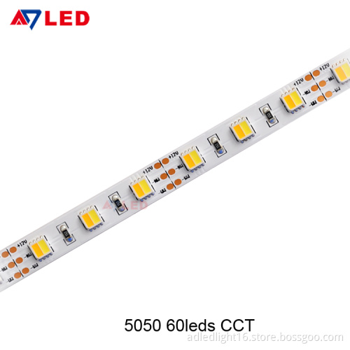 Adled Light led tape light high lumen 14.4w/m 12 volt 60leds 5050 smd multi color rgb cct led strip